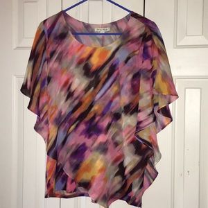 Large Kimono Style Top Watercolors